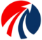 TravelCrezy red and navy blue adventure travel logo with transparent background